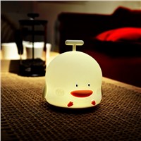 Little Duck Rechargeable LED Night Light with Sounding Silicone USB Touch Sensor Night Lamp Cartoon Children Bedroom Light Decor