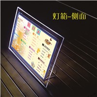 A4 Tabletop Crystal Acrylic LED Light Box Display Lightbox,Illuminated Poster&amp;amp;amp;Menu Frames