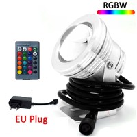 10W Swimming Pool Light LED Underwater Light 700-900lm IP68 Waterproof LED Pool Lamp With EU/US Plug for Pond Fountain Light