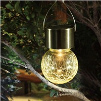 4Pcs/lot Hanging crystal ball LED Solar Lamp Outdoor Waterproof Holiday Christmas Solar LED Light Garden Walkway Decorate Light