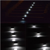 2pcs Outdoor Sunlight Lamp for Garden Waterproof LED Solar Lights Home Wall Pathway Stair Lamp Decoration