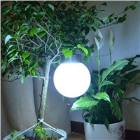 Outdoor Solar Hanging Lights Ball Shape ABS+Stainless Steel White Solar Garden Lamp Waterproof Led Lawn Tree Light White