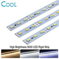 LED Bar Light 5630 DC12V 36LEDs/50cm High Brightness LED Hard Rigid Strip For Kitchen Under Cabinet Showcase 10pcs/lot