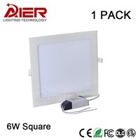 2017 Square  LED panel downlight 6W Ceiling Recessed Slim dimming LED Panel Light for Kitchen Bathroom High quality