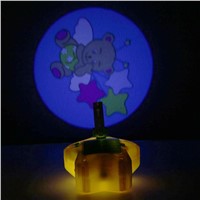 Baby Yellow Night Light Projector Starlight Star Dream show Musical Light Battery Power Cot Mobile Toys For Baby Top Gift