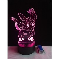Pikachu Pokeball Bulbasaur Bay Role 3D RGB Lamp Pokemon Go Action Figure visual illusion LED Holiday Christmas Gifts Night Light