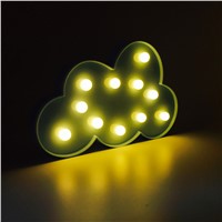 3D LED Night Light Indoor Wall Lamp for Children Baby Room Cute Cloud Star Moon RC Remote Controller Desk Table Lampara