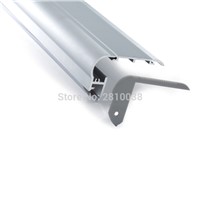 10 X 1M Sets/Lot stair step aluminum profile for led light and alu channel stair light for home stairway lamps