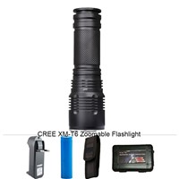 6000 Lumens CREE XM-T6 Zoomable 5 Modes LED Flashlight Tactical Lantern Waterproof Torch Camping Flash Light for 26650/18650/AAA