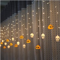 Feimefeiyou 96 leds 216 leds lampada led Skull And Crossbones pumpkin Fairy Lights LED Curtain String Lights Indoor Decoration