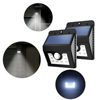 Lumiparty Solar Lights LED Motion Sensor Wall Light Bright Weatherproof Wireless Security Outdoor Light with Motion Activated
