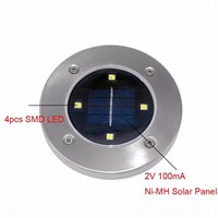 LumiParty New LED Solar Powered Underground lighting Lamp Outdoor Waterproof Buried Light Garden Decoration 4 LED Light Spots