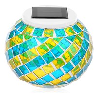 Colorful light LED Solar Powered Frosting Glass Ball Light Color Changing Decorative Lamp