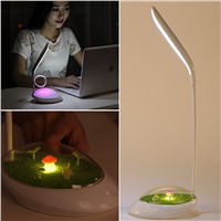 LED Desk Lamp Touch Dimming Micro Landscape Eye Protection Table Light White