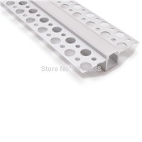 10 X1 M Sets/Lot Surface mounted led strip aluminium profile and Flat T extrusion channel for ceiling or wall lights