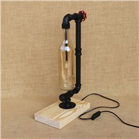 Modern industry table lamp Bottle lampshade include G4 bulb desk lamp with switch for bedroom bedside office study 220V