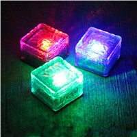 Solar Power LED Lights Waterproof Ground Glass Ice Brick Decoration Lights for Outdoor Yard Garden Deck Road Security Lamp