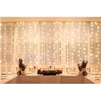 3M*3M/9.8ft*9.8ft Remote Control Curtain Lights LED String Fairy Light Window Icicle Backdrop Lights for Bedroom, Wedding, Party