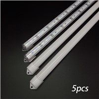 5pcs*50cm Factory Wholesale DC 12V SMD 5730 5630 LED Hard Rigid Strip Bar Light Aluminium shell +pc cover LED Bar Light 5730