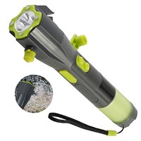 703B Multi-functional Car Emergency Hand Cranking Flashlight Safety Hammer