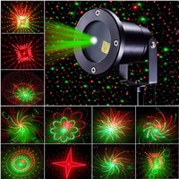 Laser Light, Christmas Projector Lights, Waterproof Red and Green Star 20 Patterns LED Light Outdoor for Halloween Xmas Holiday