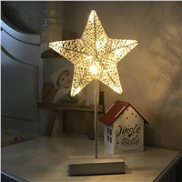 Cartoon Led Night Light heart star warm white atmosphere Christmas holiday lamp gift for children lovers power by battery