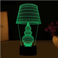LED Desk Lamp with Touch Button 3D Lamp USB 3D LED Night Light as Home Art Decoration Lights 5V for Notebook Computer PC Power