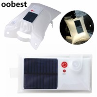 oobest LED Solar Powered Tent Torch Night Lamp Light Inflatable Solar Emergency Light for Camping Hiking Outdoor Activity