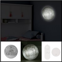 Mysterious Planet LED Night Lights Healing Remote 3D Full Moon Battery 12 Kinds Phase LED Wall Moon Lamp