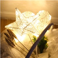 Modern Romantic fashion Decorative table lamp round aluminium wire warm bedroom bedside lamp night light Desk Lamps