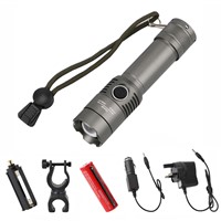 Rechargeable T6 LED tactical flashlight Torch Waterproof lamp Zoomable Flashlight lanterna led lighting +battery+AC/Car charger