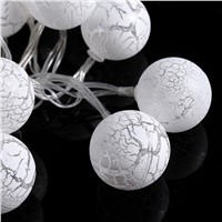 LumiParty 2.1m 20 LED Easter Egg Crack Ball Shape String Light Christmas Easter Party Home Decor Battery Powered
