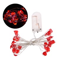 30 LED Loving Heart Copper Wire Fairy String Lights Christmas Wedding Decor Waterproof 3m