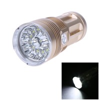 Aluminium alloy 13 LED T6 LED Flashlight 18650 Torch Outdoor Camping Hunting Lamp Bike Light Travel Lamp Gold Color