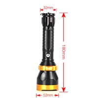 BORUIT 12000LM Q5 LED Flashlight Rechargeable Zoomable Tactical Flashlamp Aluminum For Fishing Hunting White Light Flash Torch