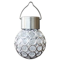 Novelty Waterproof LED Solar Lights Outdoor LED Solar Panel Powered Garden Crystal Hanging Ball Lights Lamps Fence Lamp bulbs