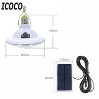 Rechargeable 22 LEDs Solar Bulb Lights Hanging Lamp with Remote Controller Outdoor Camping Emergency Lighting with Solar Panel