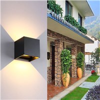 6W12W LED Wall Light Outdoor Waterproof IP65 Modern Nordic style Indoor Wall Lamps Living Room Porch Garden Hotel Lamp AC85-265V
