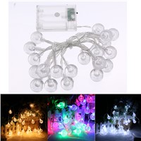 20 LED Ball String Lights AA Powered Christmas Light Patio Lights 2.2M Lighting for Home Garden Lawn Party Decorations P20