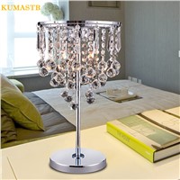 New K9 Crystal Table Lamps For Bedroom Bedside Lamp Luxury Table Lamps For Living Room Abajur Modern Chrome Table Light