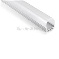 50 X 1M Sets/Lot round shape aluminium led profile and semicircle channel extrusion for ceiling or recessed wall light
