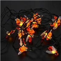 New 20 LED Solar String Honey Bee Shape Warm Light Garden Decoration Waterproof Home Decor Energy Saving LED Lamp Drop Shipping