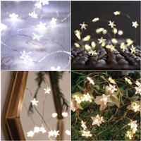 LAIDEYI 3M 30 LED Star Copper Wire String Lights Fairy Lights Christmas Wedding Decoration Lights Battery Operate Twinkle Lights