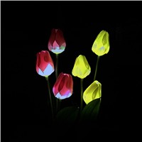 3 Heads Solar Lantern LED flower tulip flowers garden lamp solar lawn lamp