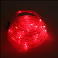 LumiParty Solar 10M 50 LEDs Rope Tube Led String Strip Fairy Light Outdoor Garden Xmas Party Decor Red