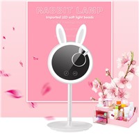 ICOCO Intelligent Touch Switch LED Light Rabbit Shaped Makeup Cosmetic Mirror Storage Table Lamp Built-in Battery Drop Shipping