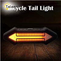 TSLEEN New Remote Control LED Bicycle USB LED Lamp MTB Bike Front Rear Light Outdoor Cycling Warning Lamp Night Safety Taillight