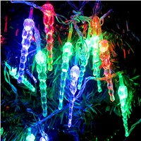 Icicle Shaped String light Christmas LED Ice Stick Tube Light Xmas Wedding LED Curtain Light