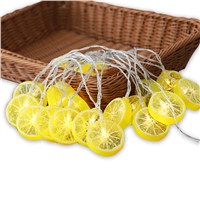 Creative Party Decor 3M Lemon Shape 20 LED Battery Flashing String Lights Outdoor Balcony Room Festival Decor Lights