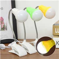SOLLED  Flexible USB Adjustable LED Bulb Light Clip on Dormitory Bed Table Desk Reading Lamp Very Cute Beautiful Lovely TH